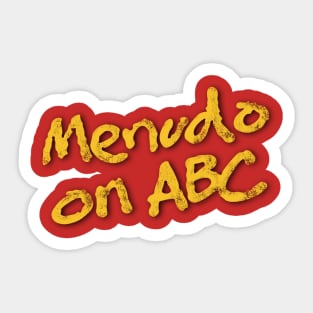 Menudo on ABC TV Logo Sticker